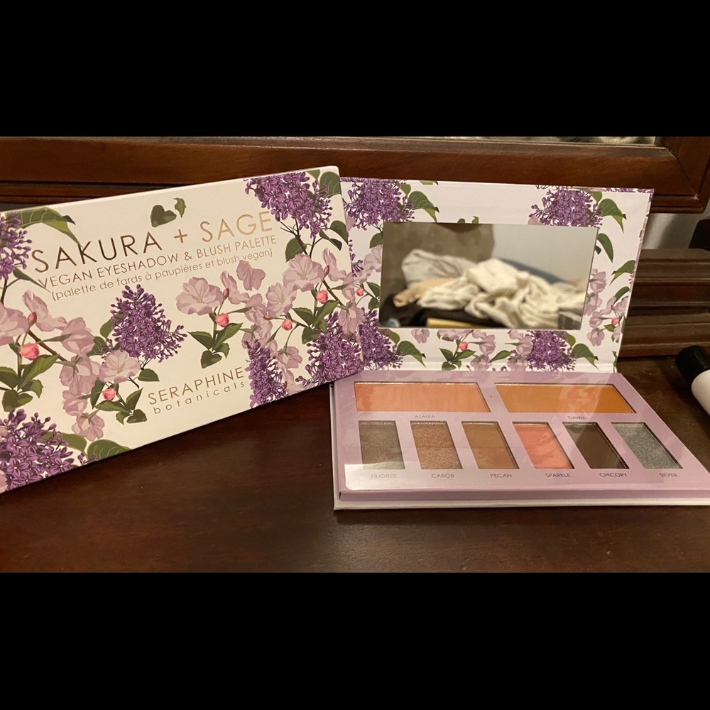 Sakura and Sage eyeshadow and blush palette